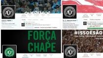 Clubes brasileiros prestam homenagem ao Chapecoense no Twitter.